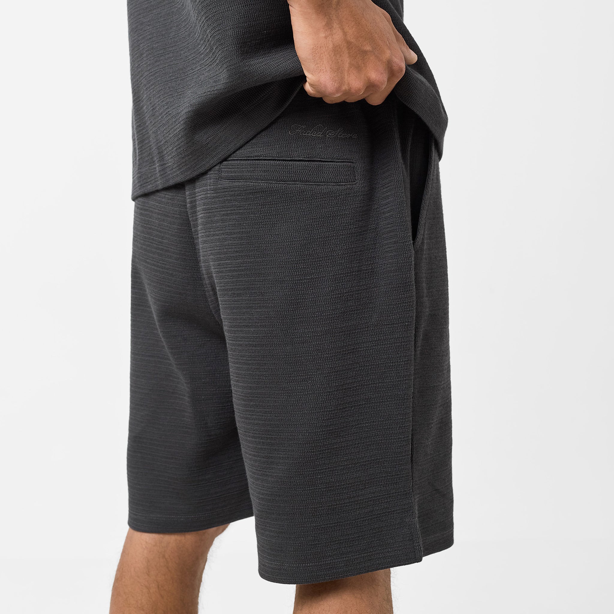 Tonal Knitted Shirt Twinset | Black - Image 13
