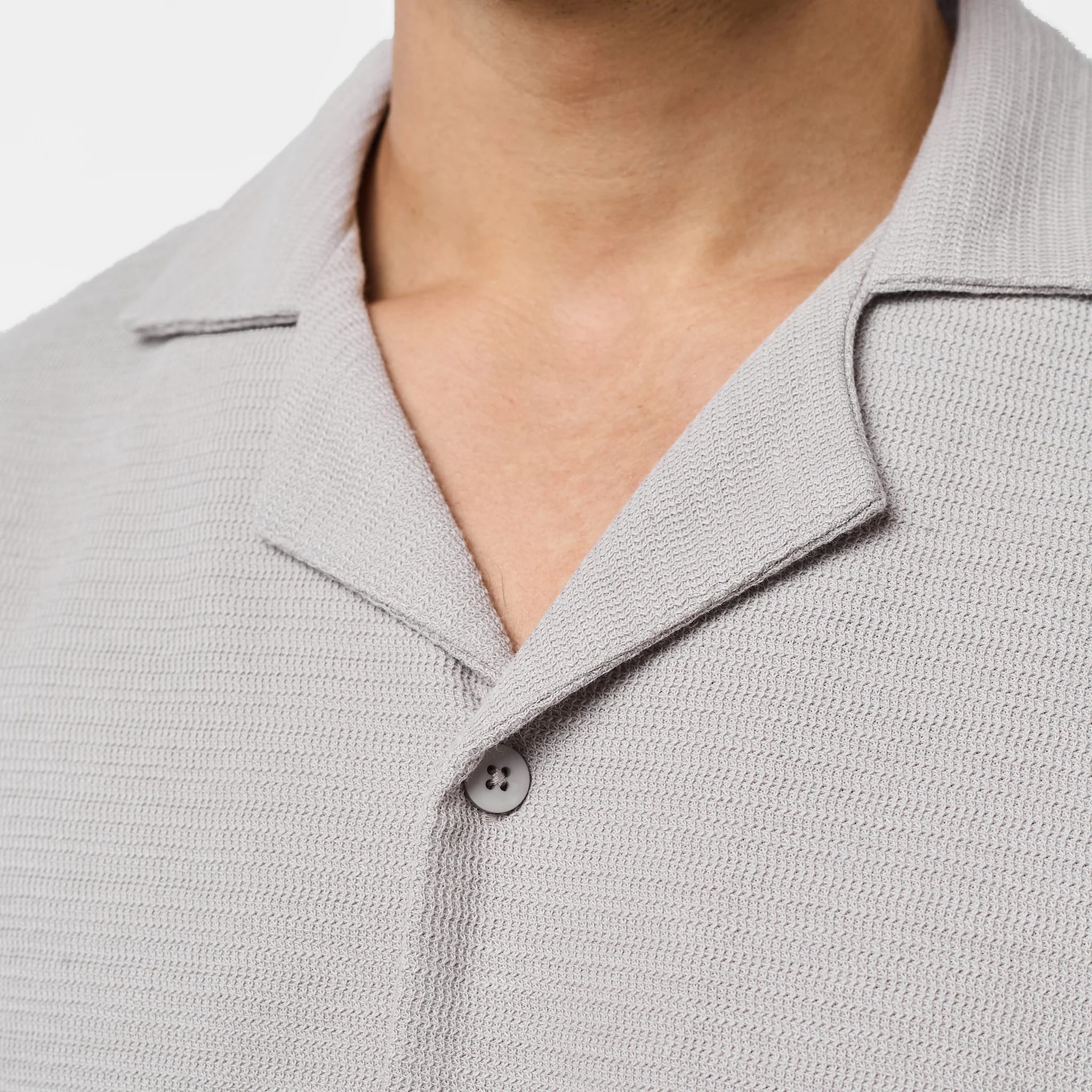 Tonal Knitted Shirt Twinset | Sand - Image 5