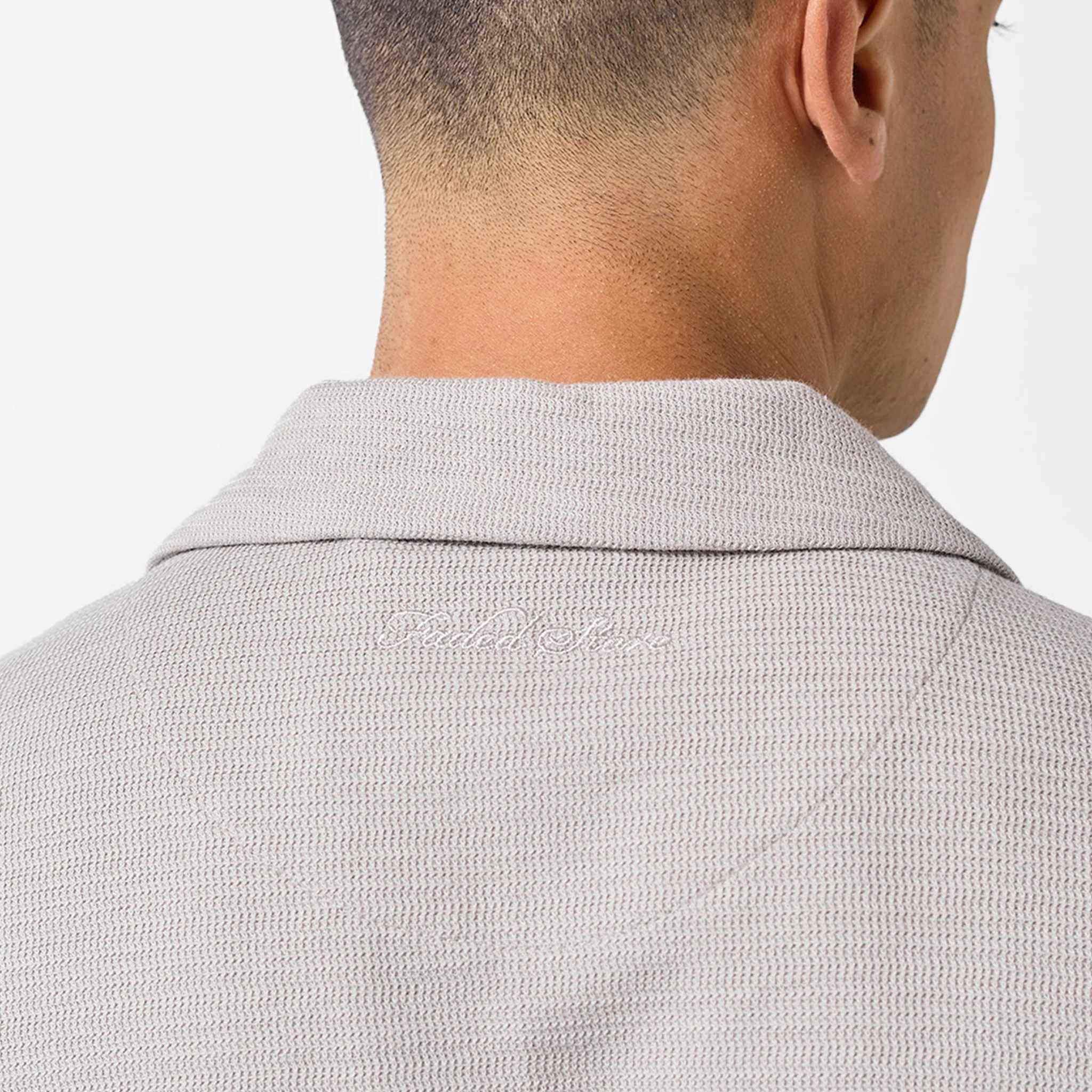Tonal Knitted Shirt Twinset | Sand - Image 7