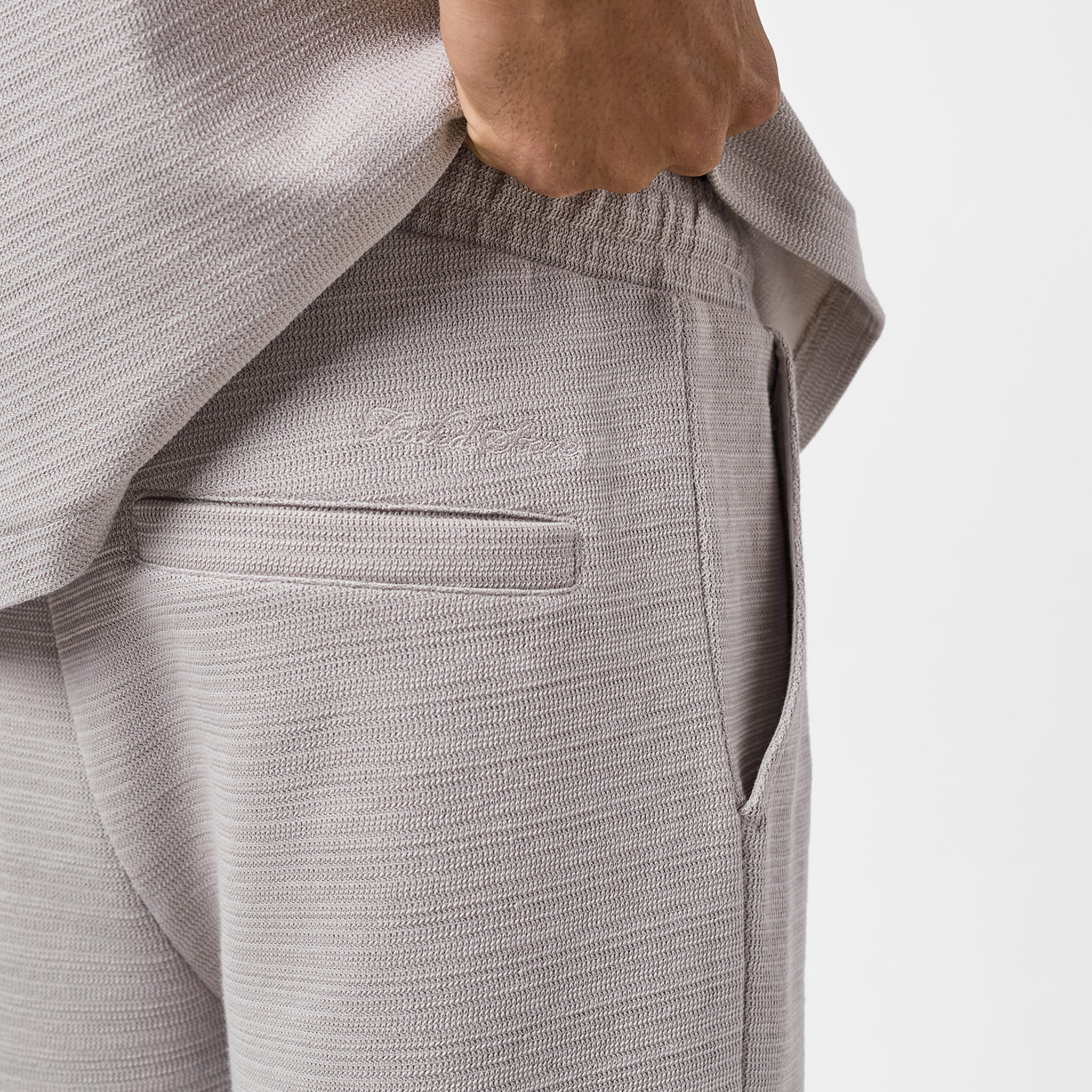 Tonal Knitted Shirt Twinset | Sand - Image 13