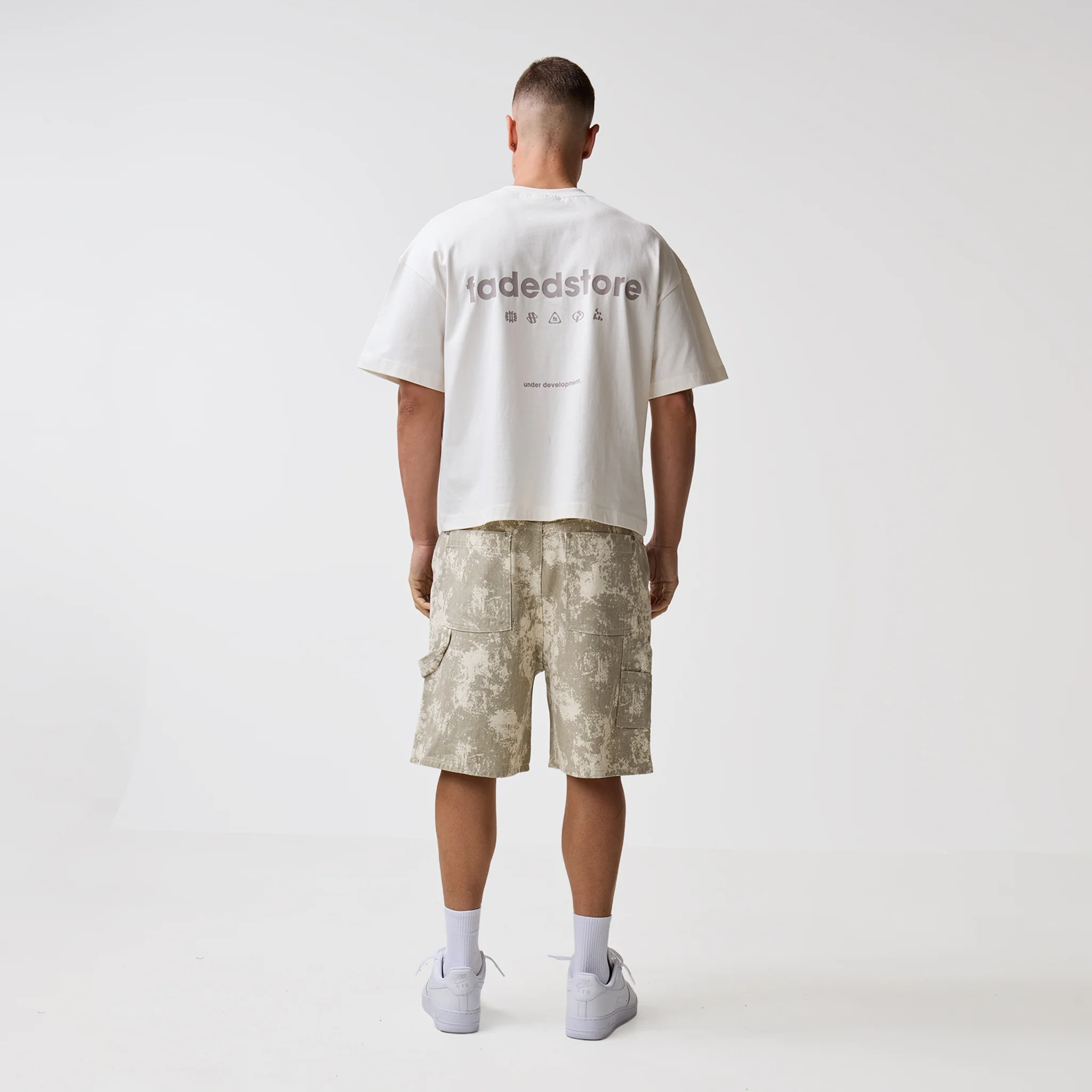 Tree Camo Print Shorts | Beige - Image 4