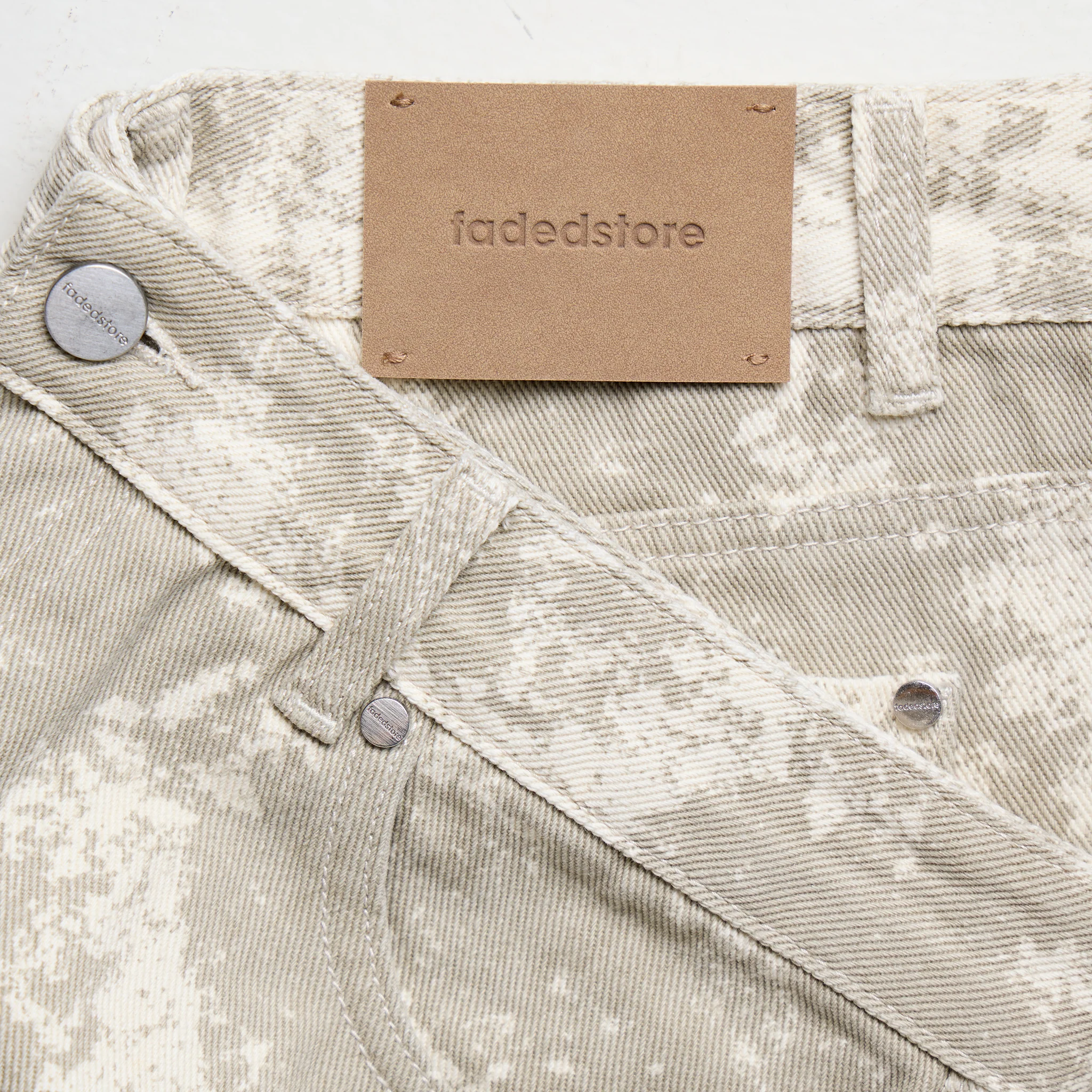Tree Camo Print Shorts | Beige - Image 8