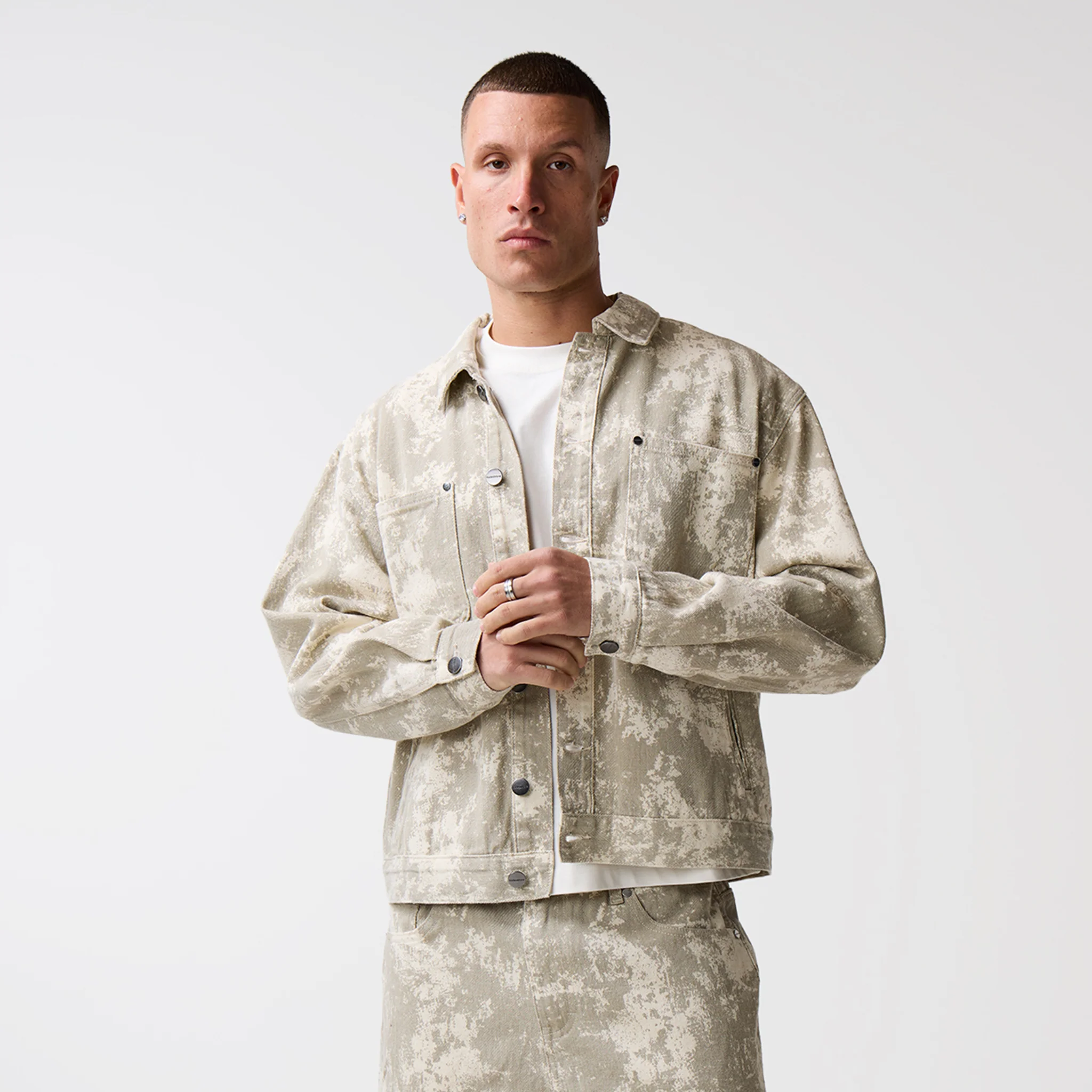 Tree Camo Print Twinset | Beige - Image 3