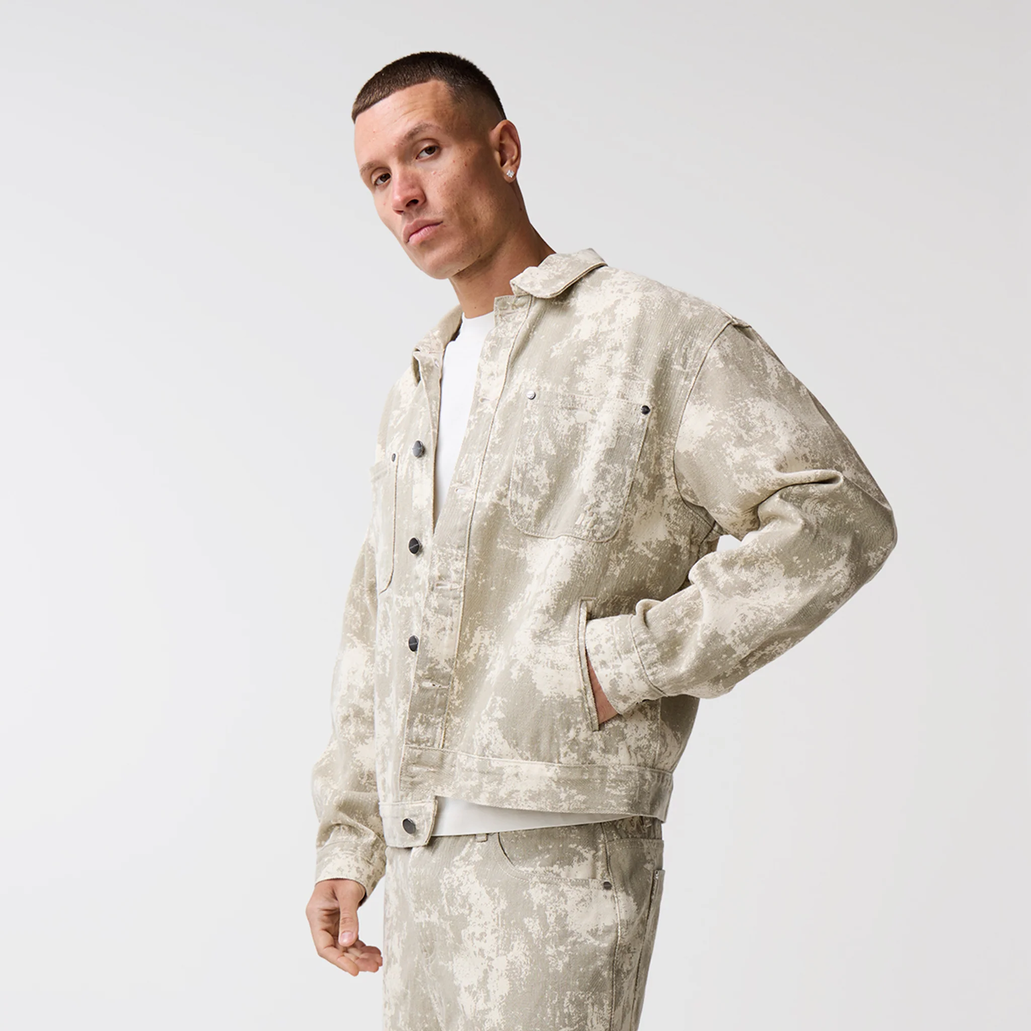 Tree Camo Print Twinset | Beige - Image 9