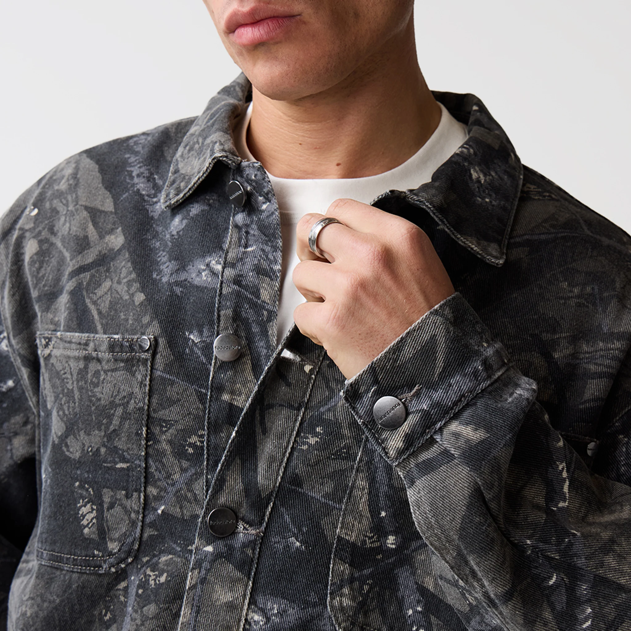 Tree Camo Print Twinset | Grey - Image 4