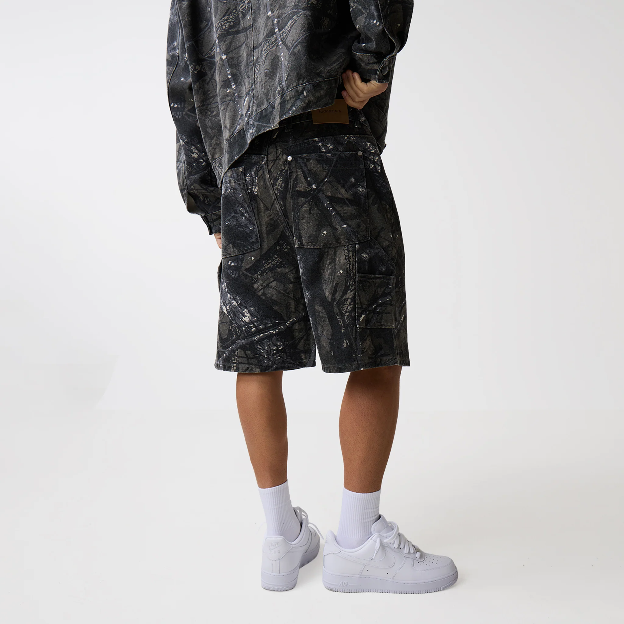 Tree Camo Print Twinset | Grey - Image 6