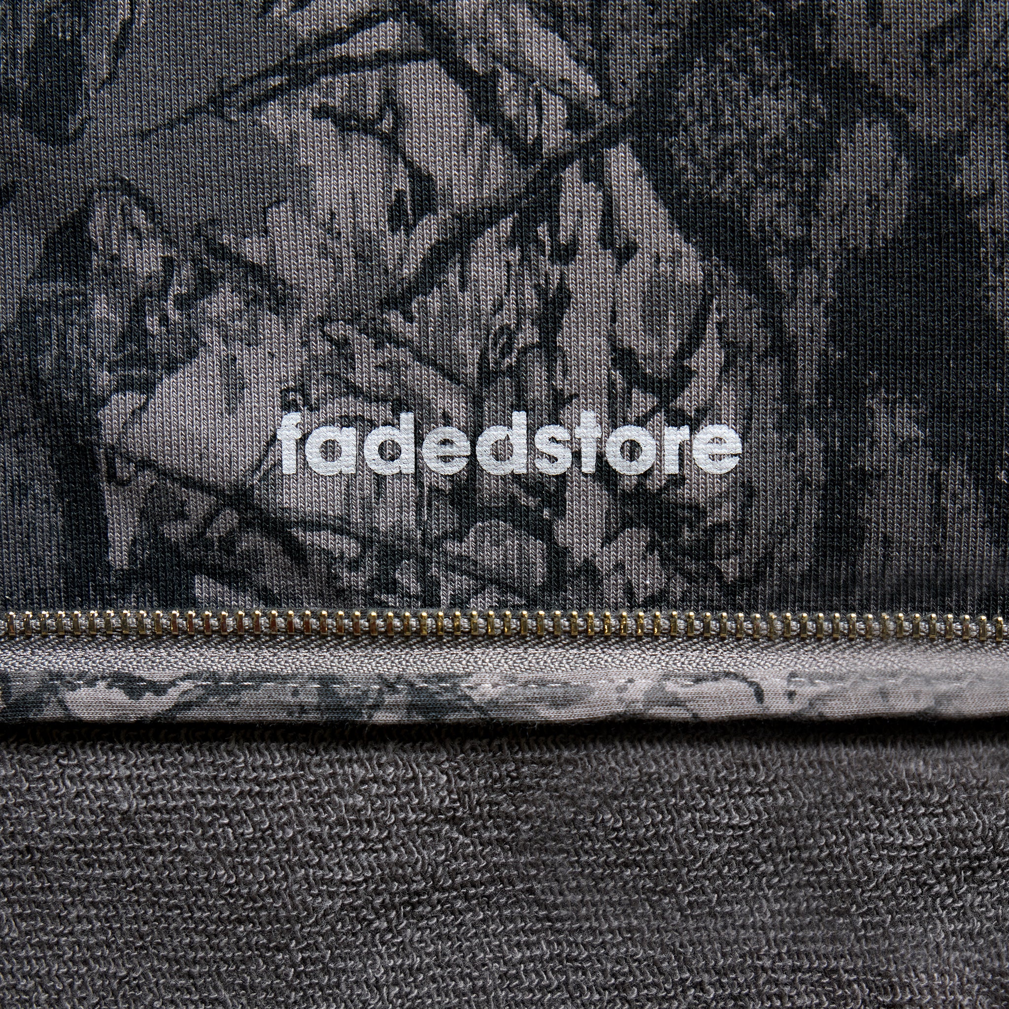 Under Development Cropped Zip Hoodie | Black Camo - Image 12