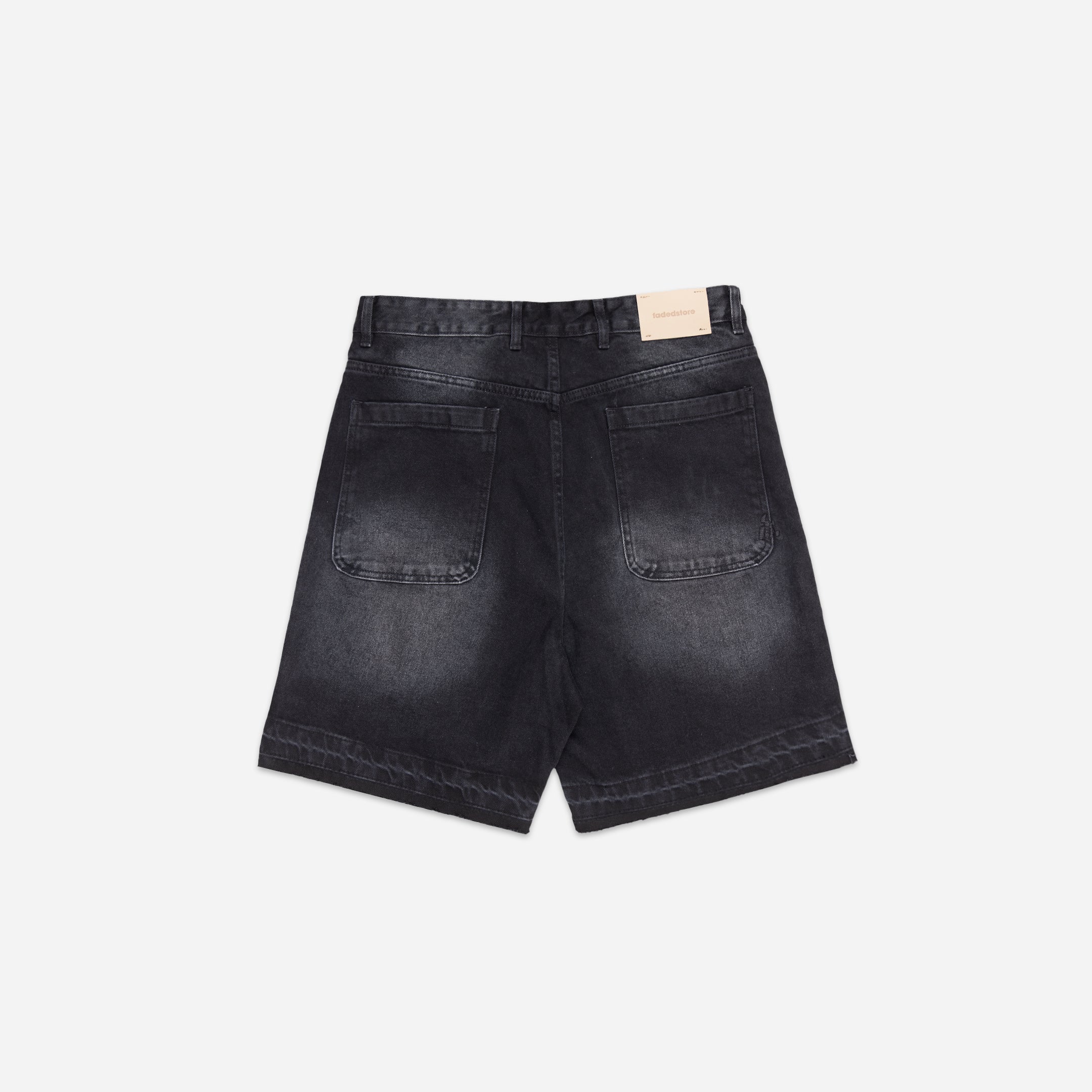 Unpicked Denim Shorts | Washed Black - Image 9