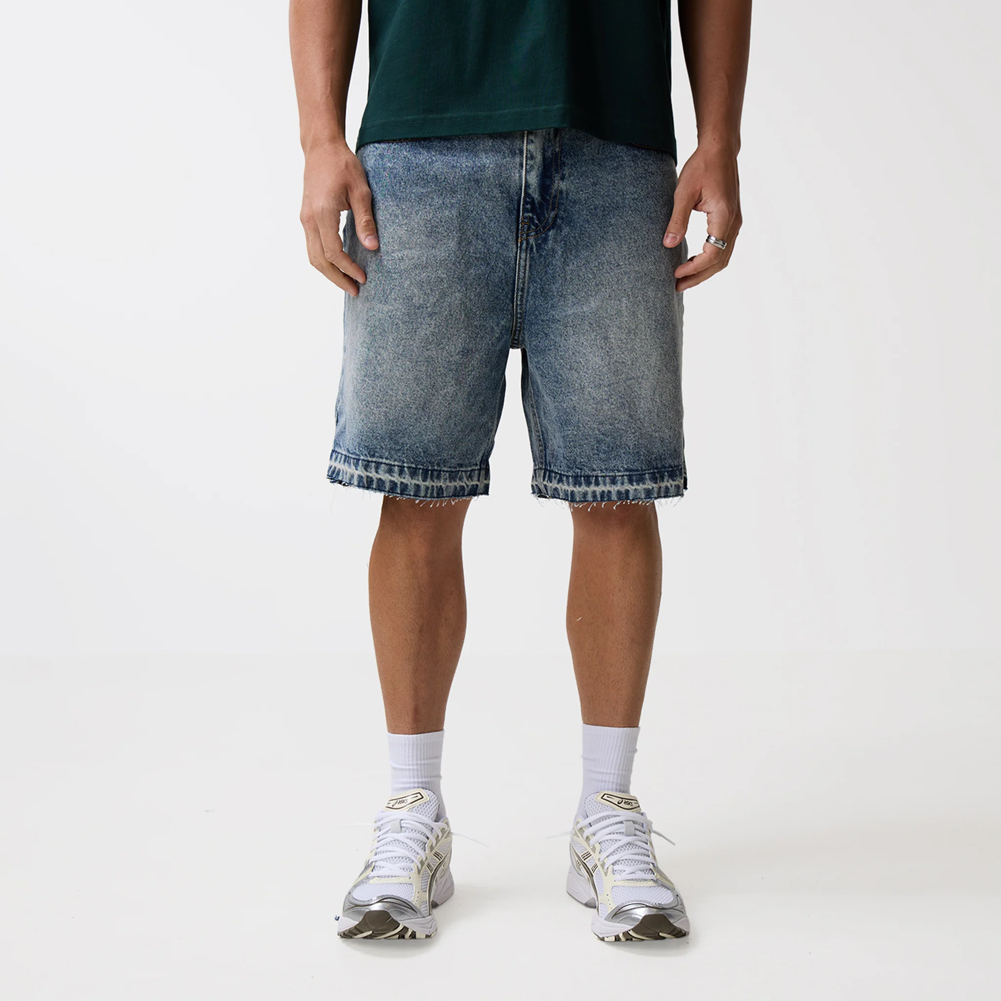 Unpicked Denim Shorts | Washed Blue - Image 7