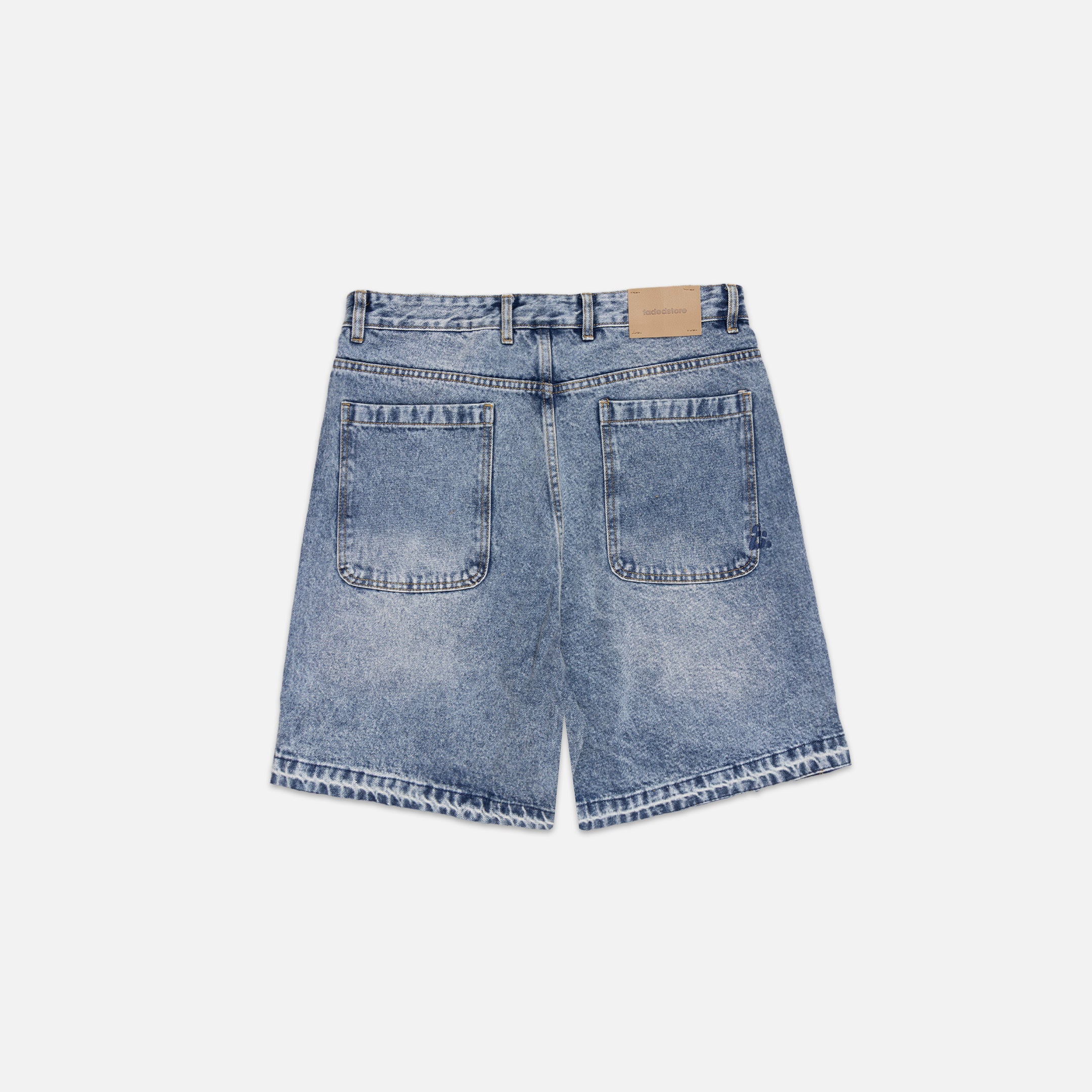 Unpicked Denim Shorts | Washed Blue - Image 9