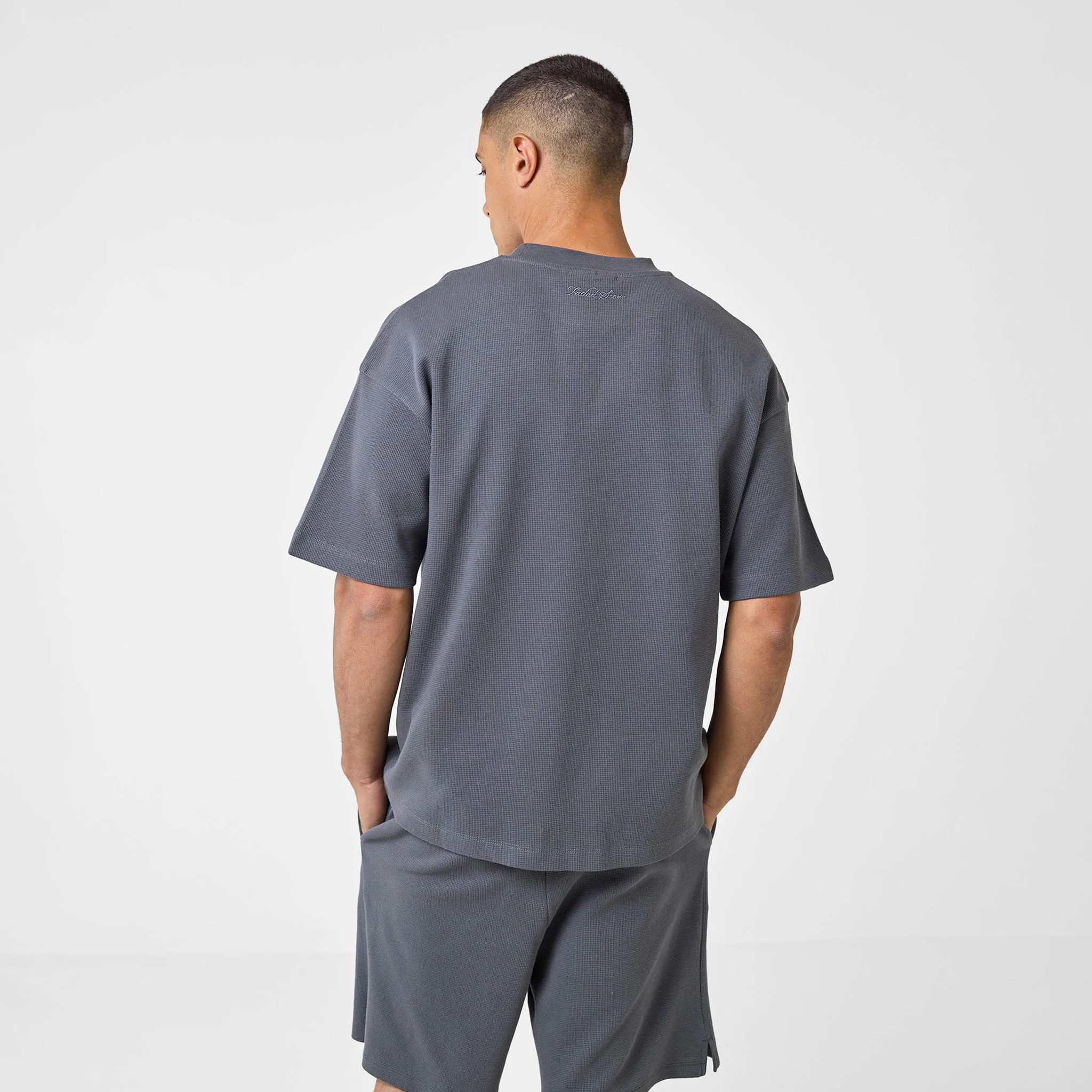 Waffle Twinset | Charcoal - Image 3