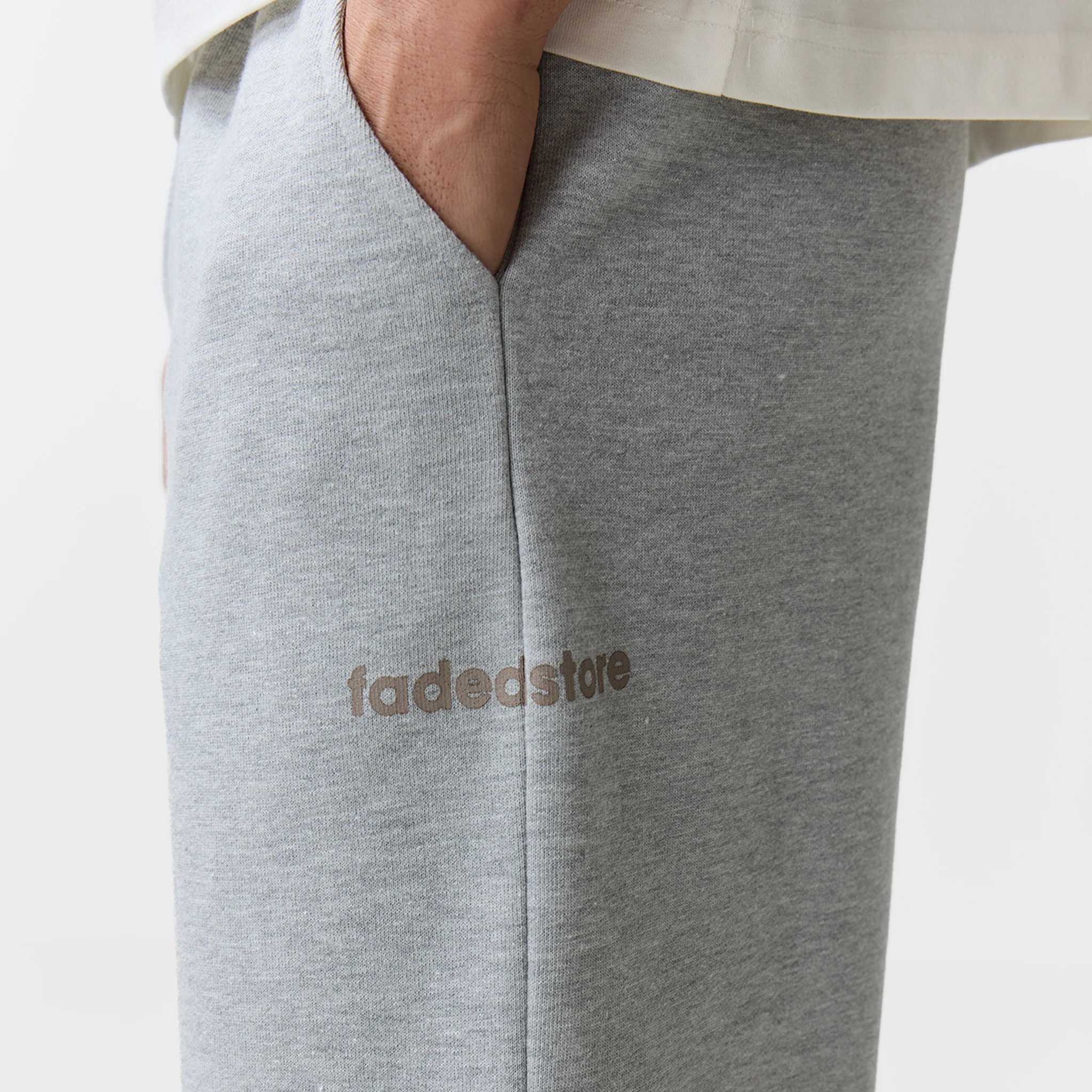 Wide Leg Jogger | Grey Marl - Image 4