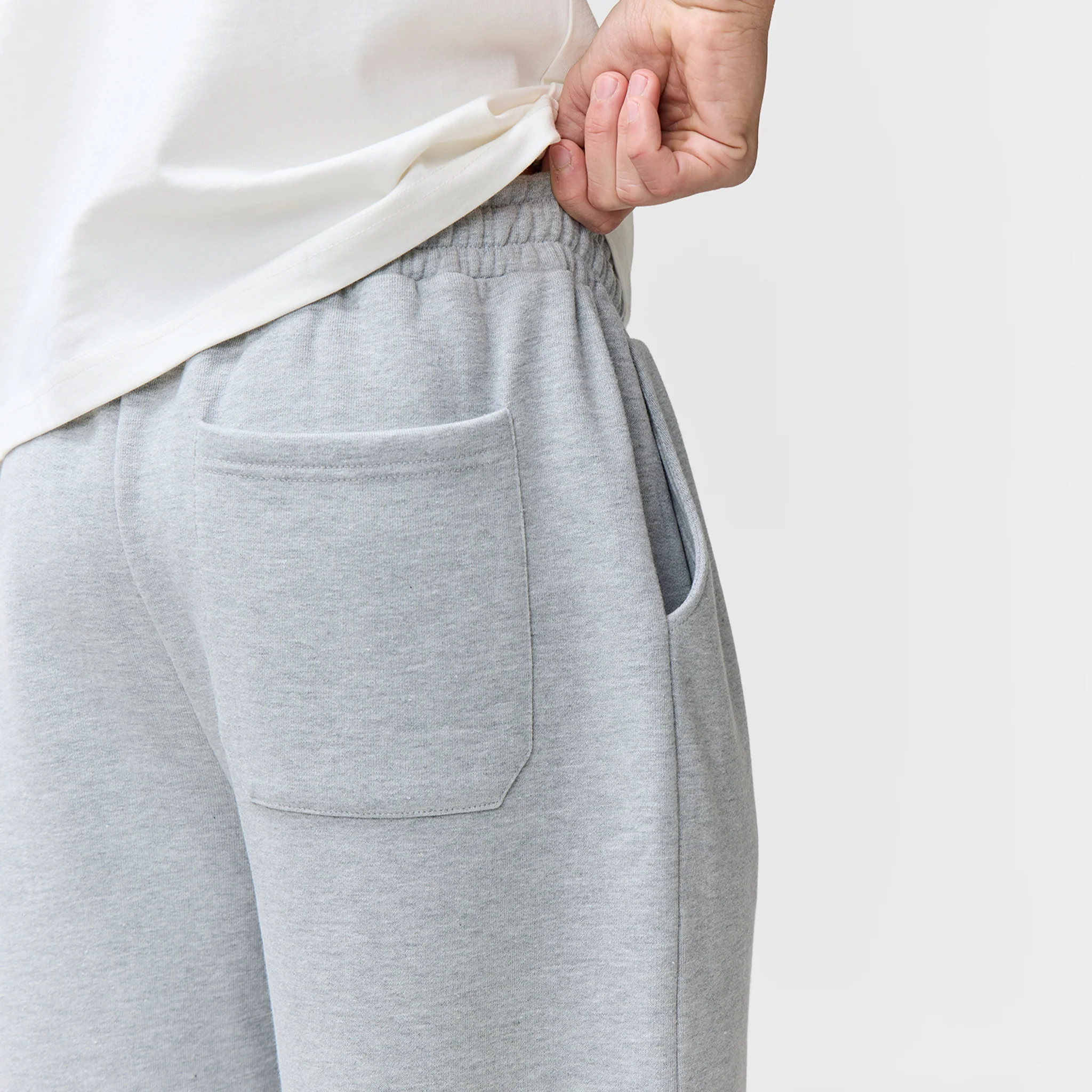 Wide Leg Jogger | Grey Marl - Image 6