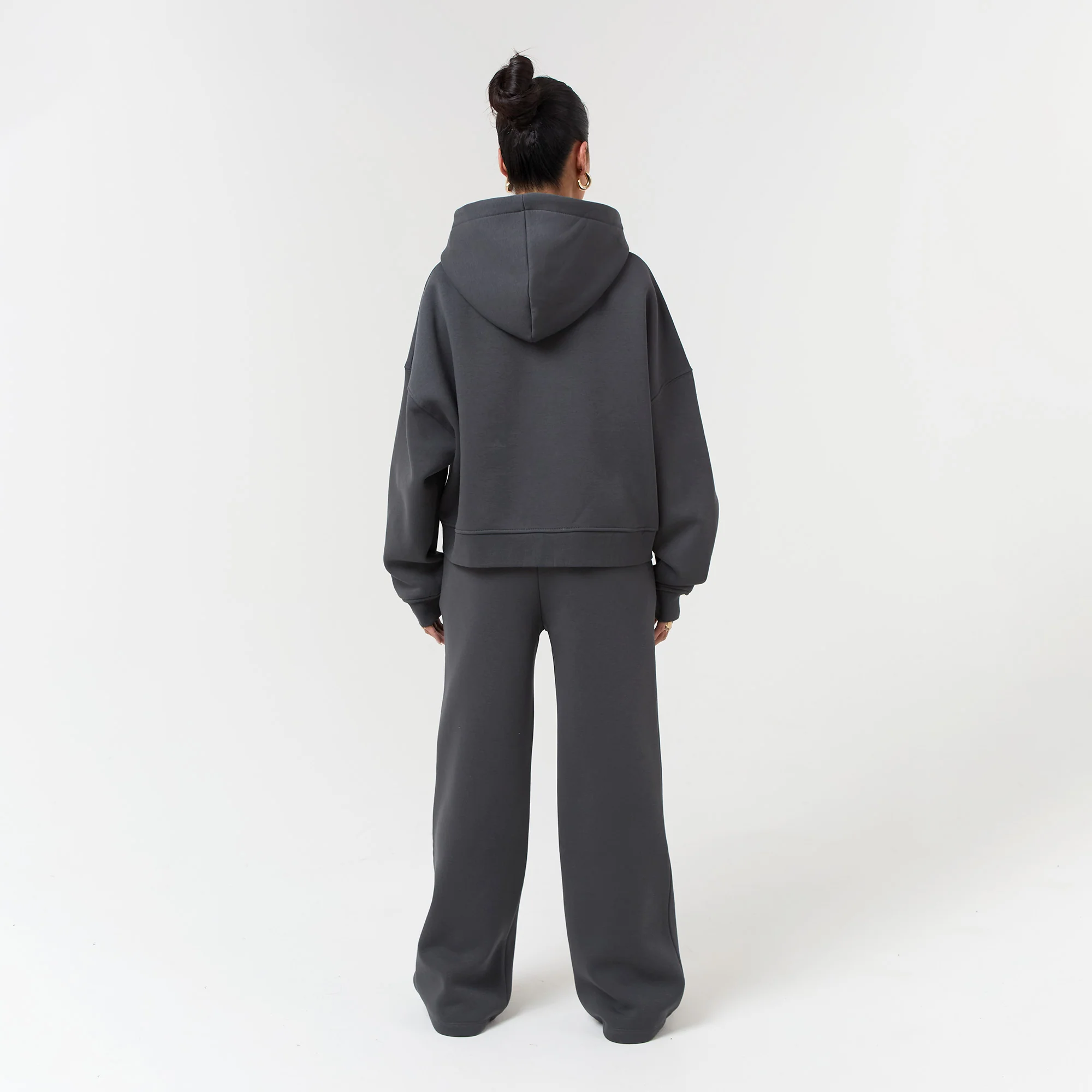 Open Hem Jogger | Dark Grey - Image 3