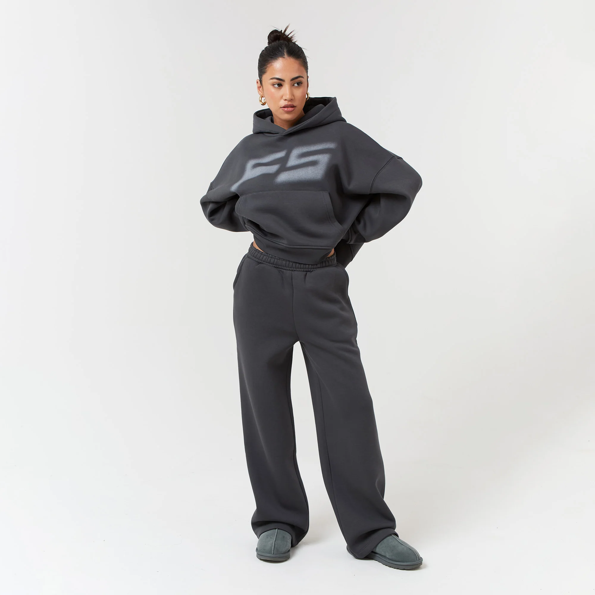 Open Hem Jogger | Dark Grey - Image 6